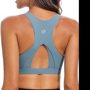 Running Girl High Impact Sport Bra Size Medium Blue